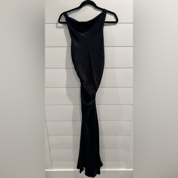 NWT Reformation black silk Casette maxi dress - Picture 5 of 11